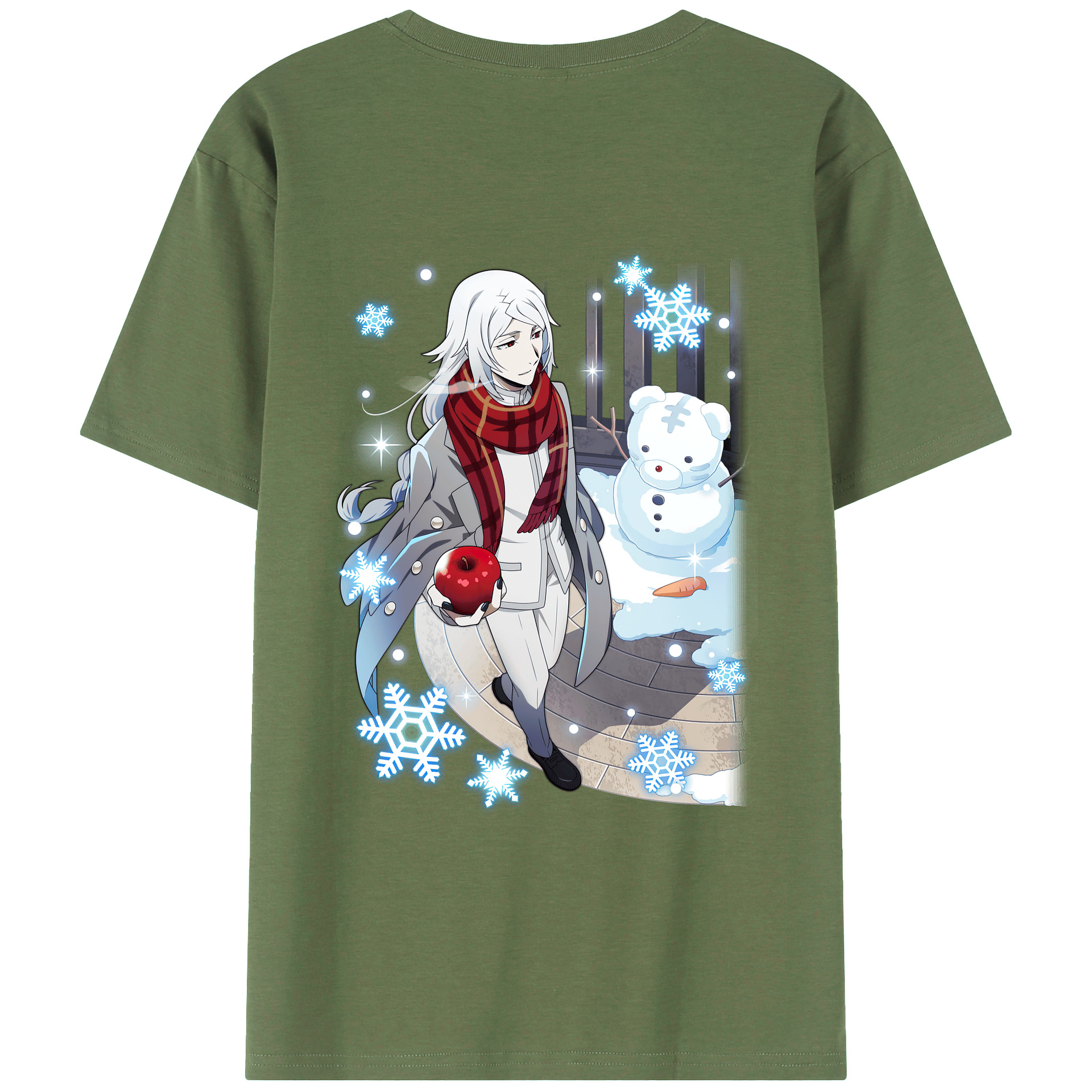 （画像用） 文豪ストレイドッグス Bungo Stray Dogs 綿100％ メンズ半袖Tシャツ（バックプリント） 通気性